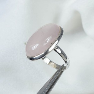 Anillo de cuarzo rosa de Plata de Ley 925, piedra preciosa ovalada Natural, joyería de piedra natal de enero para boda, fiesta, Idea de regalo de Navidad - Product Image 3