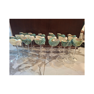 Copa de vino de concha de cristal de concha marina hecha a mano en Vietnam con material de resina para decoración de bares exóticos - Product Image 6