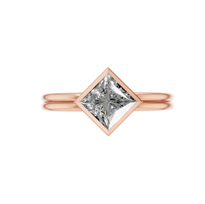 Original 925 plata esterlina rodio plateado princesa corte VVS D Moissanite Prong ajuste solitario anillo para mujer regalo - Product Image 3