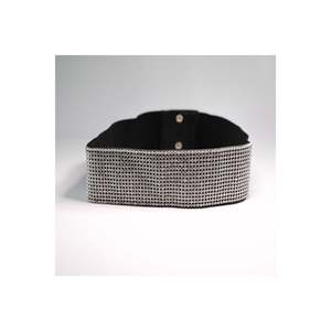 Ceinture élastique ornée de pierres - Noir-Argent - Product Image 5