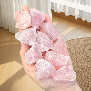 คริสตัลควอตซ์สีชมพูธรรมชาติจากมาดากัสการ์ แบบหยาบ ไม่เจียระไน สำหรับทำเครื่องประดับและงานพันลวด - Product Image 2