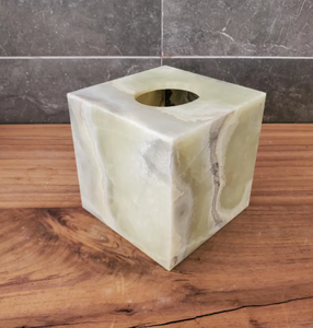 Cubierta para Caja de Pañuelos de Ónix Verde, Portapañuelos Cuadrado de Piedra, Cubo de Lujo para Baño, Decoración del Hogar - Product Image 2