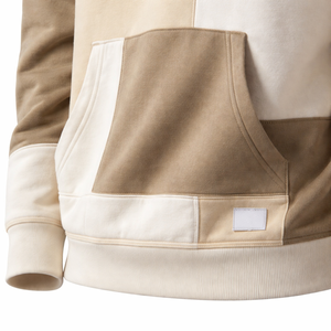 Sweat à capuche personnalisé à blocs de couleurs |   Sweat-shirt à capuche en coton et polyester patchwork, mélange de coton |   Sweat-shirt unisexe OEM ODM - Product Image 5