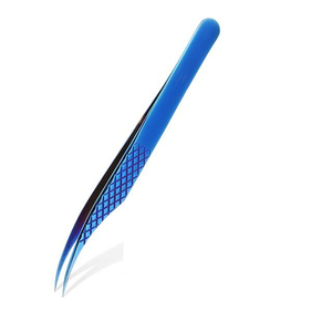 Pince à épiler d'extension de cils de beauté en acier inoxydable avec logo personnalisé, marque privée, pointe pointue, volume russe, vente en gros - Product Image 4