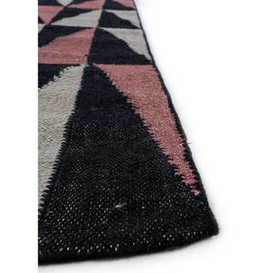 อัลฮัมบรา เกรย์ แอนด์ แบล็ค พรมทอแบน ขนสัตว์และวิสโคส ลายเรขาคณิต สำหรับตกแต่งบ้าน-ADWV-13005 - Product Image 4