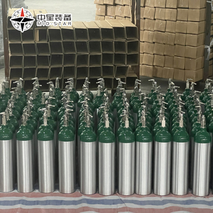 Venta caliente cilindro de gas de oxígeno médico portátil de aluminio O2 tanque de oxígeno limpio seguro válvula reguladora fabricada Venta caliente - Product Image 3