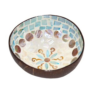 Design élégant Glory de haute qualité à l'intérieur du bol en laque de noix de coco avec nacre incrustée pour la vente en gros du Vietnam - Product Image 1