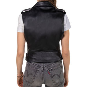 Chaleco de Cuero Suave y Cálido para Otoño e Invierno, Diseño de Colección Popular, con Bordado Personalizado, Chaqueta de Talla Grande para Mujer - Product Image 4