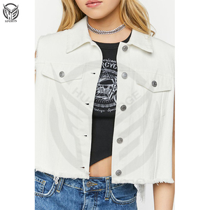 Chaleco vaquero transpirable sostenible para mujer 2025, chaleco vaquero para motocicleta, decoración de botones de estilo Vintage, ropa exterior Formal, servicios OEM de bienvenida - Product Image 6