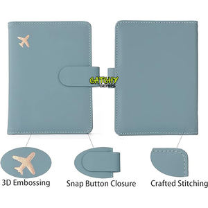 Nouveaux produits Porte-passeport en cuir vierge à sublimation personnalisée - Product Image 4