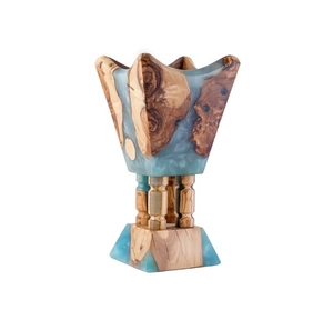 Pot à Bougie Unique Nouvelle Arrivée Résine Bois Matériel Qualité Décoration de la Maison Bois Bakhoor Brûleur Table Autres Pots à Bougies - Product Image 2