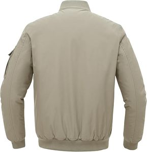 Chaqueta Cortavientos Larga Personalizada para Hombre, Chaqueta Bomber Delgada con Cuello Alto para Primavera e Invierno, Ropa de Exterior para Sublimación - Product Image 2