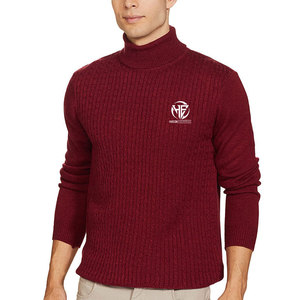 Simple Fashion Pullover Solid Tone High <b>Neck</b> Long Sleeve Top with Flexible Fit <b>Men</b> <b>Turtle</b> <b>Neck</b> Shirt - Product Image 2