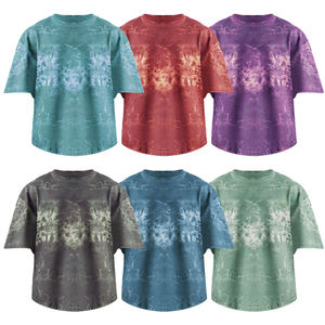 T-shirt tie-dye vintage en coton pour homme, style streetwear hip-hop - Product Image 6