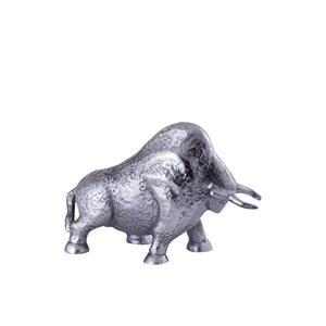 Venta caliente estilo moderno aluminio níquel Metal Bull escultura para el hogar sala de estar y oficina Mesa decorativa propósito - Product Image 4