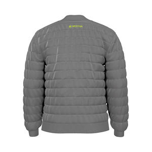 Veste matelassée à blocs de couleurs pour hommes, vêtements d'extérieur matelassés de style bombardier d'hiver avec manches contrastées et logo OEM - Product Image 2