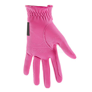 Guantes de montar de cuero sintético transpirables rosas fuertes hechos a medida para hombres y mujeres, equipo ecuestre de invierno, empuñaduras de mano para montar - Product Image 4