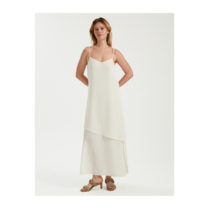 Casual Tiered Gathered Sleeveless Women's <b>Maxi</b> Dress - Product Image 4