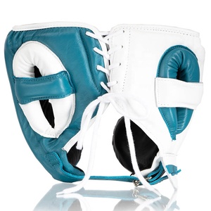 2025 diseño personalizado colorido-Patchwork PU cuero boxeo casco cómodo entrenamiento cabeza guardia para hombres - Product Image 6
