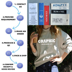 Sweat-shirt à col montant long en tricot imprimé avec des lettres personnalisées, style varsity, avec broderie - Product Image 2