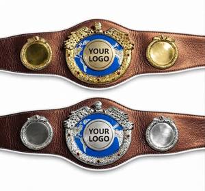 Custom boxing championship belts brass leather wrestling belt MMA championship belt custom Boxing championship belts leather - Product Image 2