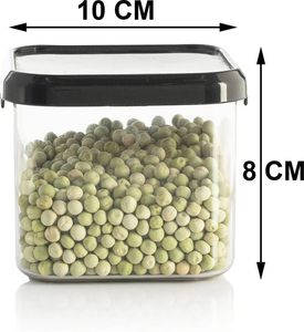 Bening Bpa gratis 6 buah Set kotak penyimpanan makanan kedap udara mudah terbuka tutup sereal segel Pot wadah penyimpanan makanan kering dengan tutup - Product Image 5