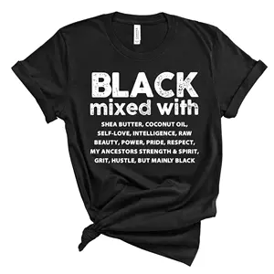 Camiseta Negra para Mujer 2020, Top Transpirable de Algodón con Decoraciones de Encaje, Diamantes de Imitación y Letras, Tallas XS/XXS, Alta Calidad, Precio Económico - Product Image 1
