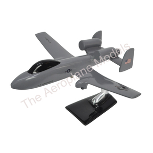 โมเดลเครื่องบินอลูมิเนียมตกแต่งลาย A-10 Thunderbolt กองทัพอากาศสหรัฐ สีเทาเคลือบโลหะ พร้อมฐานตั้ง ของตกแต่งบ้าน - Product Image 1