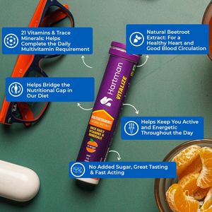 Vitalize Effervescent <b>Tablets</b> Daily Vitamins Minerals Supplement Natural Beetroot Orange Flavor for Adults Teenagers - Product Image 3