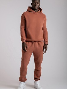 Sweat à capuche vierge et pantalon de survêtement en coton épais de haute qualité Ensemble unisexe à capuche personnalisé pour hommes - Product Image 3