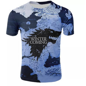 เสื้อยืดคอกลมแขนสั้นสำหรับผู้ชาย,แบบเต็มตัวพิมพ์ลายแฟชั่นแบบเรียบง่ายสำหรับผู้ชายเข้ารูป - Product Image 6