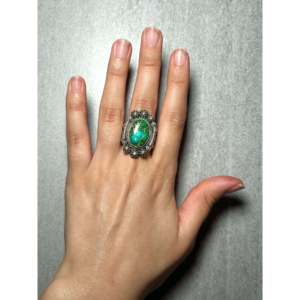 Daniel Benally Sonoran Mountain <b>Ring</b> Size 10 <b>Turquoise</b> & Sterling Silver Bezel Setting Everyday Wear - Product Image 4