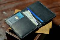 Ensemble porte-cartes de crédit et étiquette de bagage en cuir véritable vintage personnalisé, durable, multifonctionnel, mini porte-cartes professionnel sans fermeture