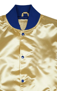 Chaqueta Varsity de Satén Personalizada al por Mayor para Hombre, Estilo Urbano, Invierno, con Logo Frontal, Impermeable y Reversible - Product Image 3
