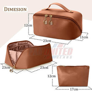 Sac de pochette en cuir élégant pour dames élégantes avec fermeture à glissière réutilisable pour le maquillage et le petit sac de pochette pour femmes essentielles - Product Image 6