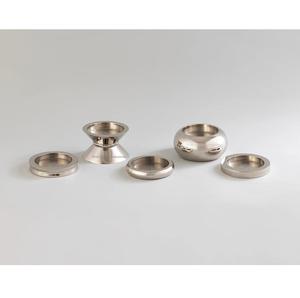 Bougeoir en métal plaqué argent à l'aspect simple pour mariage événement fête lumières de table décoration bougeoirs - Product Image 4