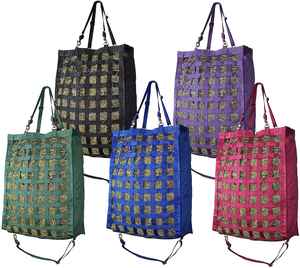 Sac à foin pour cheval en nylon durable, grand et très vendu, mangeoire suspendue de qualité supérieure pour une alimentation lente et pratique du cheval - Product Image 4