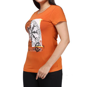 T-shirts en coton grande taille pour femmes respirant haut d'été t-shirts Style décontracté avec T-Shirt imprimé en vrac uni solide femmes - Product Image 4