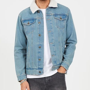 Veste en jean ample pour homme, style vintage, bleu foncé, col effiloché, streetwear, style décontracté avec décoration boutonnée 2026 - Product Image 5