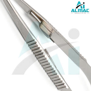Almac castroliejo ชุดเครื่องมือผ่าตัดสแตนเลสยึดเข็ม7นิ้วแบบตรงด้ามจับแบบแบนขันสกรูเกลียวร่วมด้วยมือ CE - Product Image 3
