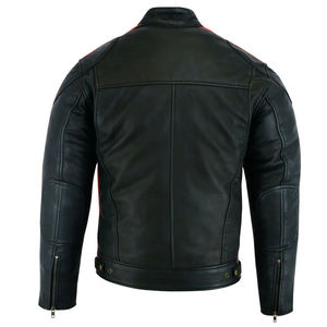 Veste de moto en cuir véritable pour hommes, vestes confortables et personnalisées en cuir, meilleure vente en gros, 100% - Product Image 4
