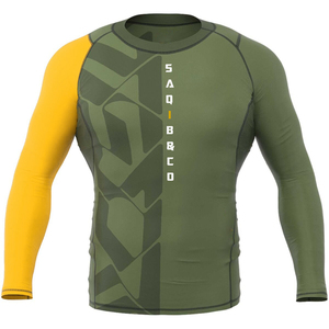 Green Breathable Rashguard Best Design Sports Wear <b>Swimming</b> Rashguard & Training Shirts for Bjj and MMA - Product Image 1