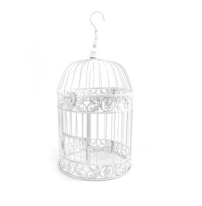 Blanco colgante decorativo pájaro jaula alambre linterna candelabros Interior Exterior hogar jardín boda uso en vivo Metal acero hierro - Product Image 1