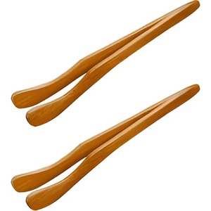Prix de gros de pinces à salade de mariage en bois argenté brillant de qualité supérieure lot de 2 pour la maison, les hôtels et les restaurants - Product Image 4