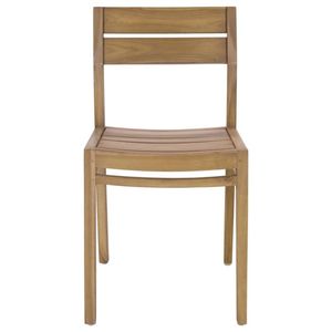 Silla de Comedor Hecha con Estructura de Madera de Teca Sólida, Color Natural y Material de Alta Calidad para Uso en Interiores y Exteriores. - Product Image 2