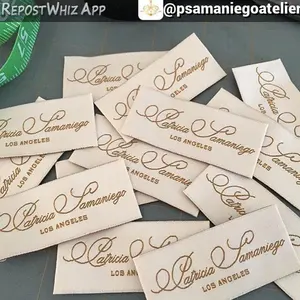 Logotipo tejido de fábrica, logotipo tejido satinado, etiqueta de impresión de ropa de seda satinada, etiquetas de ropa, etiquetas personalizadas para ropa - Product Image 3