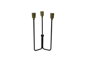 เชิงเทียนลวดตาข่ายแบบเดี่ยวพร้อมที่จับแจกันเคลือบผงสีดำสำหรับตกแต่งบ้าน - Product Image 6