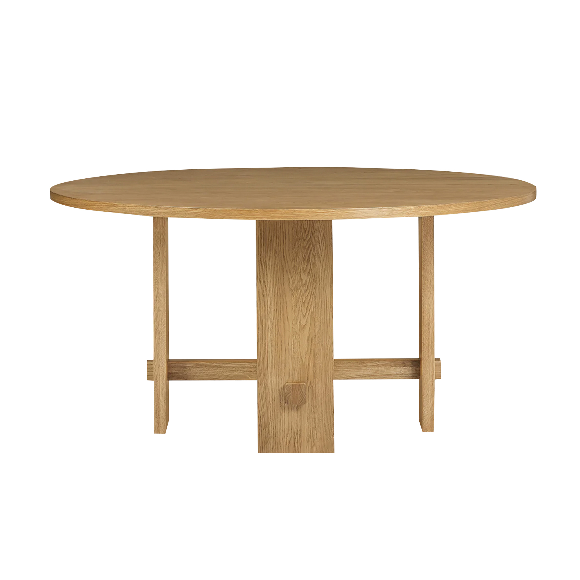 Solid Wood Oak Modern Durable Trestle Dining Table Farmhouse Apartment ...
