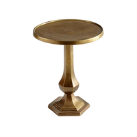 Table pliante en aluminium coulé faite à la main, style industriel, table d'appoint décorative pour la maison, plateau pour salon, chambre à coucher, design moderne en métal
