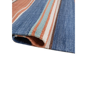 Alfombra Rectangular de Lana con Rayas Azules Indusbar, 9x12, Jacquard, para Sala de Estar, Pasillo, Entrada, para Adolescentes - SDWL-443 - Product Image 2